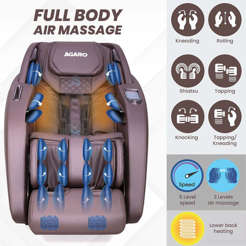 MC 8012 Full Body Massage Chair Zero Gravity - Brown